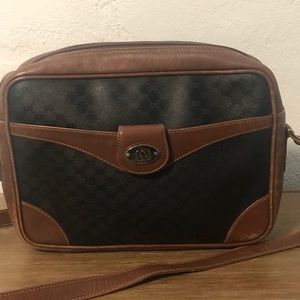 Vintage Gucci Canvas and Leather Bag